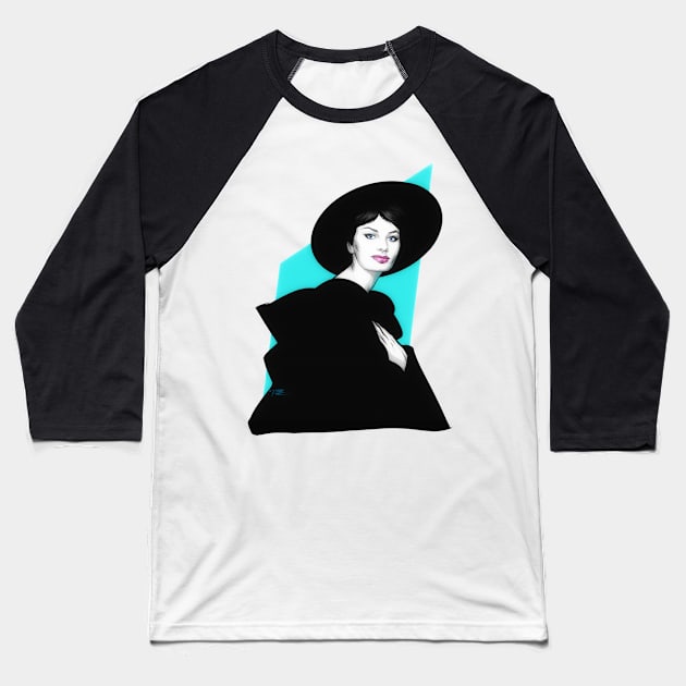 Sophia Loren - An illustration by Paul Cemmick Baseball T-Shirt by PLAYDIGITAL2020